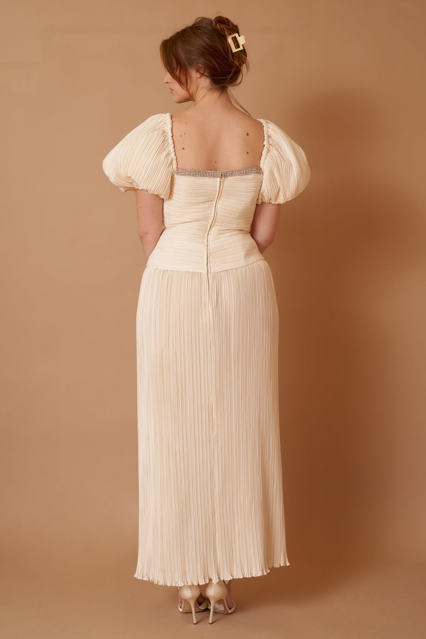 Penelope Plisse Gown - M